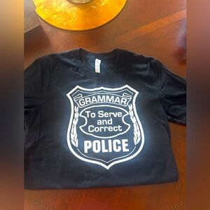 Calling All Teachers!! Black Grammar Police T-Shirt🖤🤓✌️🤍